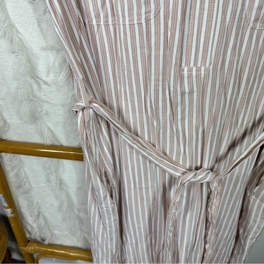 NWT Max Studio Striped Midi Short Sleeve Dress sz L - Picture 4 of 5